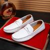 Zapatos Perezosos de Piel de Vaca de Primera Capa Populares en Transmisión en Vivo, Zapatos de Talla Pequeña, Zapatos de Cuero Versátiles Casuales para Hombre, Zapatos de Conducir de Piel Suave