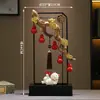 Wufu Linmen Gourd Gato de la Suerte Decoración China de Alta Gama Sala de Estar Oficina Trasladado a Decoración Abierta Fuente de Fábrica