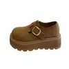 Sandálias Birkenstock Femininas com Plataforma Aumentadoras de Altura 2026 Primavera Novidade Slip-On Sapatos Estilo Birkenstock Retrô Mocassins Casuais