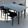 Juego de Plástico para Reuniones de Ocio al Aire Libre con Mesa Redonda Pequeña y Sillas para Balcón, Popular en Cafeterías de Té de Leche de Moda, Mesa de Comedor Simple para Uso al Aire Libre