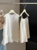 Colete Sem Manga com Bordado Floral Francês Feminino Verão Novo Design Sense Solto Emagrecimento Camada Dupla Renda Vazado Top