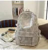 Versión Coreana de la Nueva Mochila Estilo Ins de Alta Apariencia Estilo Universitario Fresca y Linda con Oso para Estudiantes de Secundaria y Preparatoria, Mochila Ligera