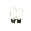 Lindos pendientes de mariposa con accesorios, pendientes de mariposa de círculo grande, pendientes de mariposa de color ecológico, pendientes de círculo grande, venta al por mayor