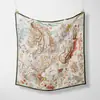 Pañuelo Cuadrado Pequeño Decorativo Casual Versátil de Sarga de Seda Estilo Francés para Mujer de la Nueva Academia Ecuestre Pañuelo para el Cuello