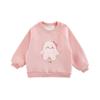 Macacão de Monstro com Forro de Lã Wuri Boo para Menina Calça Casual de Costela Grossa para Inverno Suéter Casual Bordado com Letras para Crianças