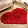 Alfombra Amazon Directa Blanca en Forma de Corazón Piel de Oveja Sintética Alfombra Gruesa de Felpa Larga Felpudo Cojín para Sofá Cojín para Ventana de Rincón