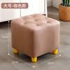 Taburete para Cambiarse los Zapatos Nórdico Lujo Ligero Taburete Sofá Sala de Estar Taburete para Cambiarse los Zapatos Taburete Pequeño Taburete de Cuero Banco Pequeño Taburete Bajo para Adultos Taburete Cuadrado