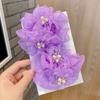 Banda para el cabello de flores Accesorios para el cabello de niños Princesa Moño de niña Banda elástica para el cabello Linda para bebé Niña Adorno para la cabeza Tocado Flor
