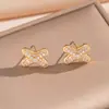 [Set] Collar de Acero de Titanio Nuevo Transfronterizo Europeo y Americano con Colgante de Cruz y Letra con Diamantes para Mujer Verano y Primavera Lujo Accesible Nicho Clavícula