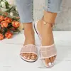 2026 Nuevo Estilo Estilo Hada Malla Transpirable Casual Chanclas Planas para Uso en Exteriores, Sandalias Deslizables Versátiles Peep-Toe para Mujer