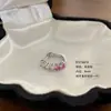 Puños Rectos de Acero de Titanio 316L para Oreja con Incrustaciones Delicadas de Circonia, Rosa Degradado de Brillo Fino, Pendientes Únicos para Accesorios de Oreja para Piercings de Nicho