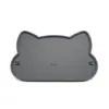 Tapete para Comida de Gato Tapete de Silicona para Comida de Mascota Impermeable Antideslizante Tapete para Alimentación de Mascotas Borde Elevado Almohadilla para Plato de Gato Grado Alimenticio