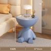 Mesa de Centro Creativa Linda de Cabeza Plana Estilo Crema Hogar Sala de Estar Mesa Auxiliar para Sofá Dormitorio Almacenamiento Mesita de Noche Mini Mesa Pequeña