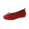 Zapatos planos pequeños de estilo francés tipo hada, nuevo modelo verano 2026 con lazo, boca poco profunda, versátiles de suela plana, retro, casual, para mujer, modernos