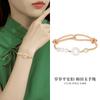 Pulsera de Hebilla de Seguridad de Plata de Ley S925 con Jade Hetian Estilo Otoño e Invierno para Mujer, Joyería de Nicho Tejida a Mano DIY de Moda China al por Mayor