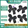 Pegatinas de Resina Negra con Pedrería al por Mayor de Fábrica, Pedrería Hotfix de Moño 3D, Procesamiento Personalizado, Apliques de Pedrería de Moda