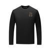 Camiseta de Manga Larga para Hombre con Diseño de Oso con Pedrería, Camiseta Básica Modal Ajustada, Moda Sencilla para Hombre, Ropa de Otoño Tallas Grandes 2026