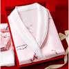 Pijama de Seda de Hielo para Mujer Verano Estilo Chino Manga Larga Seda Delgada Traje para Primavera y Otoño Ropa de Exterior para Casa