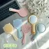 Orejas de Gato Lindas Caladas Peine para el Cabello Hogar Portátil Espejo de Maquillaje y Peine Doble Propósito Peine de Almohadilla de Aire Portátil Masajeador del Cuero Cabelludo