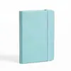Caderno de bolso capa dura A7, agenda portátil com encadernação em espiral, bloco de notas para escritório, diário em couro sintético, atacado