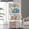 Caixa de Armazenamento Transparente Caixa de Armazenamento Extra Grande Organizador de Brinquedos Doméstico Caixa de Armazenamento de Plástico para Roupas e Lanches Porta-malas
