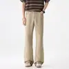 Ropa para Hombre Casa de Arce / Pantalones de Verano Finos con Caída para Hombre Sueltos de Pierna Recta Ligeramente Acampanados Pantalones Casuales Pantalones Largos de Tencel Lino