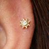 Pendientes Minimalistas de Acero Inoxidable Chapado en Oro de 18K Transfronterizos Europeos y Americanos de Estrella, Luna y Sol, Pendientes de Traje, Pendientes de Amazon