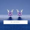 Yi Lu tiene tus pendientes de venta caliente platino pequeño alce circonita pendientes de botón femenino anillo estilo coreano elegante lindo Navidad pendientes joyería femenina