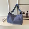 Bolso Cruzado de Lona de Gran Capacidad para Mujer 2025 Nuevo Textura Casual Versátil Moda Bolso Dumpling Artístico para Viaje Bolso de Moda