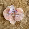 Cabeza de Flor Phalaenopsis Película de Impresión de Flor Artificial Flor de Corsage 9cm Recuerdo Regalo DIY Caja Decoración de Boda Exquisito