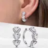 Pendientes de circón de color popular transfronterizos de AliExpress Europa y América elegante socialité lágrima hebilla de oreja de revista venta al por mayor