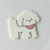 Lindo lazo blanco cremoso para cachorro, accesorio acrílico, material hecho a mano, para sombreros, teléfono móvil, parche, flor para zapatos