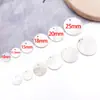 Pingente em Forma de Disco de Concha de Água Doce Natural da Amazonia Pingente Branco de Concha Polida Acessórios para Brincos Colares DIY
