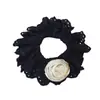 El Estilo Coreano es Impresionante~~ Estilo Hada de Gama Alta Mismo Estilo de Dongdaemun Scrunchie de Flor de Rosa con Diadema de Encaje Hueco