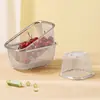 Mimu Kitchen Stainless Steel Fruit Washing Basket, Draining Basket, Vegetable Washing Basin, Bowl Filter Mesh, Rice Washing Tool