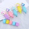 Creativo nuevo lindo caricatura 5 colores diy marca resaltador cuenta manual trazo de pincel marca de trazo personaje clave bolígrafo
