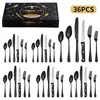 Conjunto Amazon de 24/48/72 Peças Talheres de Aço Inoxidável Faca, Garfo e Colher Festa em Família Faca, Garfo e Colher para Bife Ocidental