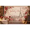 Fondo romántico transfronterizo para el Día de San Valentín, accesorios para fotos de fiesta de rosas en forma de corazón, decoración de pared para confesiones de boda