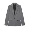 Exportación Transfronteriza Ropa de Mujer Estilo Europeo y Americano Moda Slim Solapa Larga Manga Larga Chaqueta de Traje Top + Pantalones Casuales Conjunto de Dos Piezas