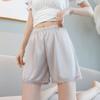 Pantalones de seguridad para mujer, ligeros, anti-correr, de verano, finos, con encaje, de seda helada, sin dobladillo, holgados, para el hogar
