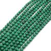 Cuentas Redondas Línea Negra Turquesa Agrietada Blanco Turquesa Pulsera Accesorios de Joyería DIY Cuentas Malaquita Semiterminadas Sueltas