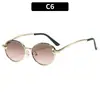 Moda Europea y Americana Nuevo Retro Gafas de Sol Metálicas Sensación de Alta Gama Gafas de Sol con Protección UV Personalidad Tendencia Gafas de Estilo Callejero