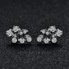 Cao Shi Aretes de Flores Nuevos de Shein para Mujer, Joyería Geométrica de Flores de Estilo Dulce, Joyería Diaria de Circonita Micropavé
