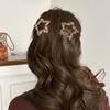 Horquilla de felpa con estampado de leopardo de estilo coreano para mujer, con estrellas y nubes, con flequillo lateral y parte trasera de la cabeza, para cabello roto, con clip Bb