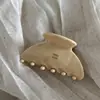 Presilha de Cabelo em Acetato com Textura de Geleia Coreana, com Toque de Luxo Francês para Penteados Semi-Presos e Coques, Acessório de Cabelo Tipo Pinça Tubarão