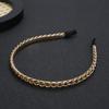 Moda europeia e americana corrente grossa headband headband feminino metal estreito headband mão-wound cocar acessórios de cabelo requintados atacado