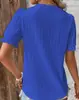 Tienda en Línea Independiente Talla Europea Comercio Exterior Transfronterizo Moda de Verano Nueva Vacaciones Hueca Manga Corta Camisa para Mujer Europea y Americana