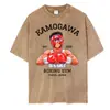 Anime Europeo y Americano Transfronterizo Retro Mangas Cortas de Cinco Puntas Camiseta