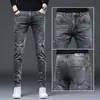 Nuevos Jeans Finos Ajustados Azules Negros de Verano 2026 para Hombre, Pierna Estrecha, Pantalones Ajustados Modernos Estilo Coreano para Hombre