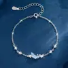 Pulsera Galaxia Salpicadura de Luna para Mujer Pulsera de Piedra Lunar de Lujo Ligero Gama Alta Pulsera Creativa de Diamante y Circonita de Moda y Versátil